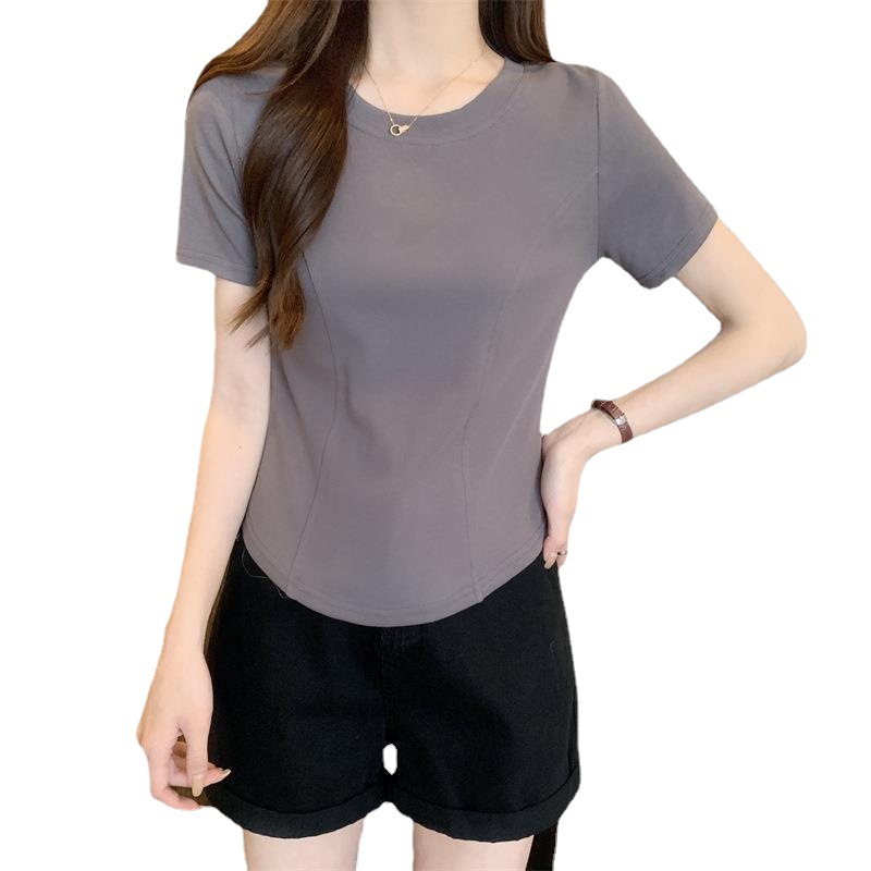 女装/衣服/上衣女短袖韩版/尾货/地摊女装白底实物图