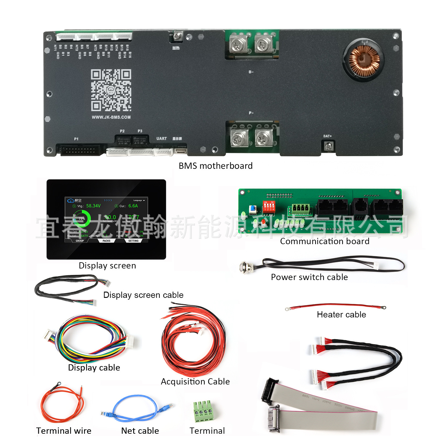 JK V19 BMS 8S-16S 20P 15P 200A almacenamiento de energía 48V litio batería protección placa pantalla al por mayor pic 2