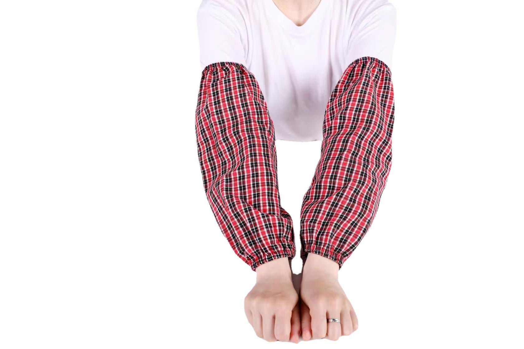棉布格子纯棉白底实物图
