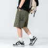 Korean and Japanese men's workwear shorts for 2024 summer, new sporty ribbon design, 5-inch casual pants details Picture