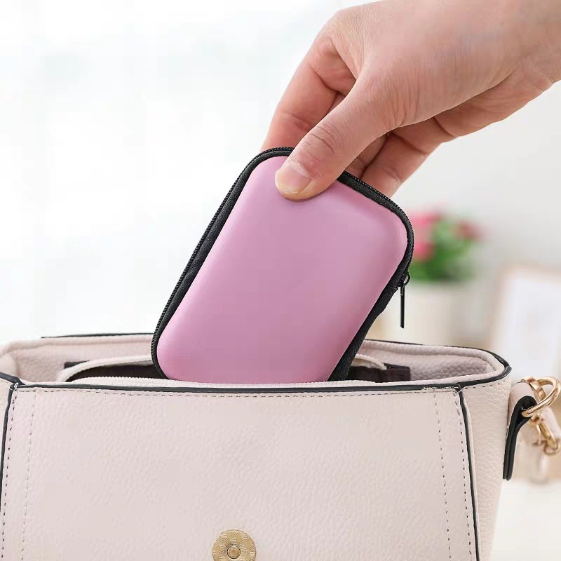 EVA earphone case protective cover, portable small charger, data cable, Bluetooth earphone storage bag, digital organization bag Specification drawing