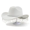 European and American cross-border independent station water diamond tassel water drop Western cowboy top hat, party festival women's felt jazz hat Application Scenario