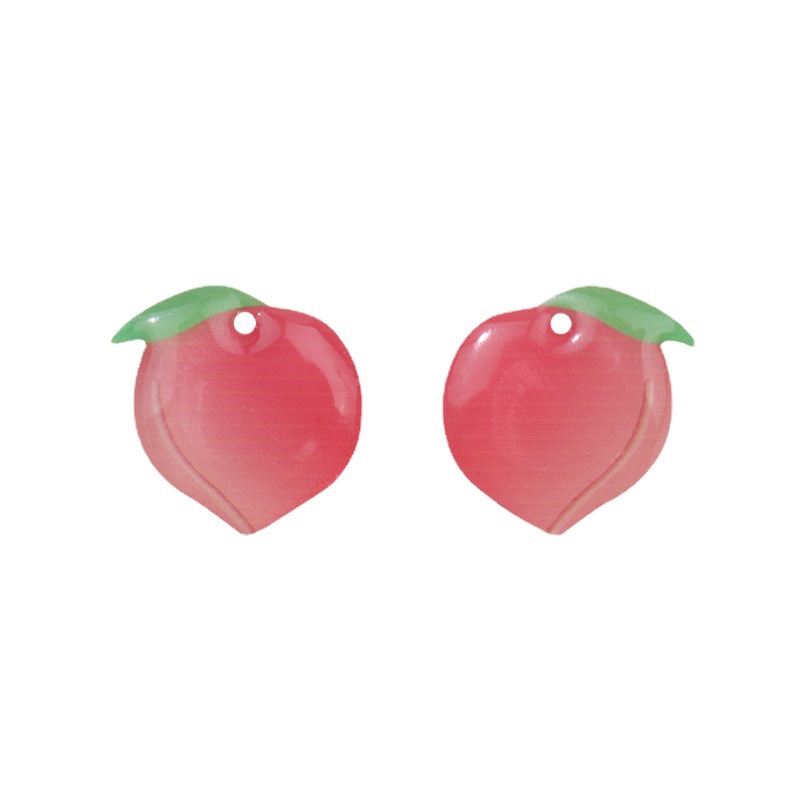 DIY bulk accessories wholesale resin peach slice earrings, earrings, hairpins, pendants, peach pendants, handcrafted materials Item Picture