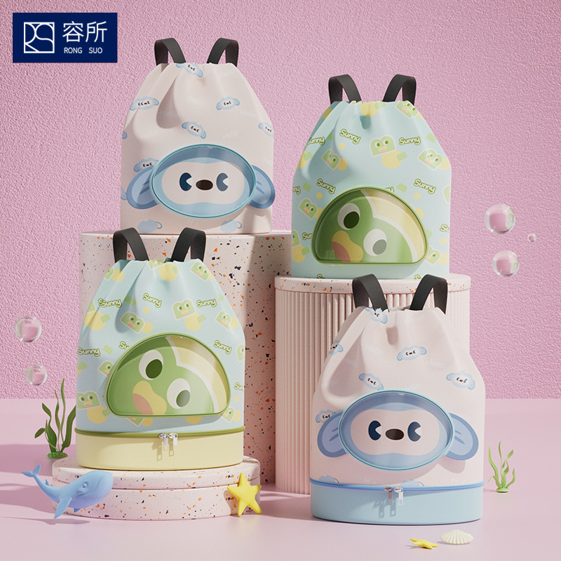 EVA children's swimming bags with dry and wet separation, shoe compartments, swimsuit storage bags, travel bags, beach bags, backpacks wholesale details Picture