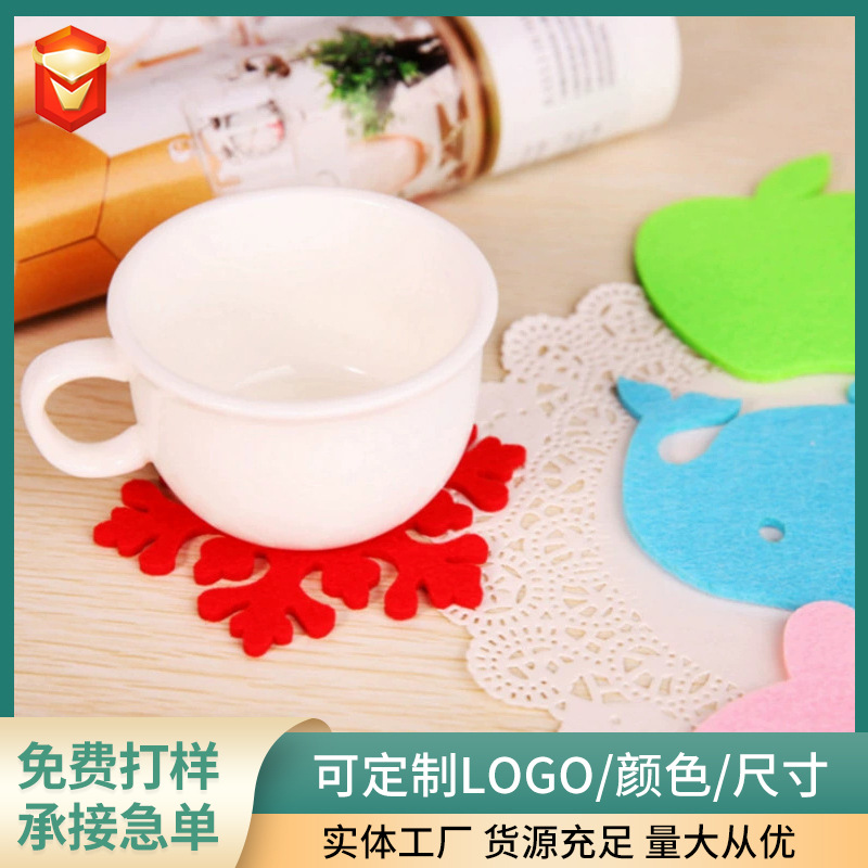 Creative Coaster Heat Insulation Mat Non-Woven Cloth Bowl Mat Felt Coaster Placemat Cup Mat Laser Engraving And Logo Printing Application Scenario