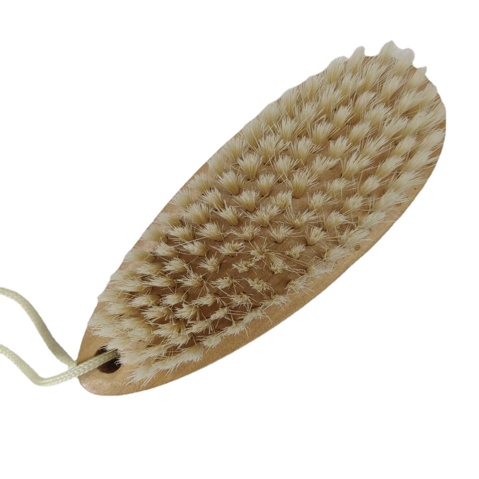 Water-drop type soft bristle brush, wooden handle shoe polish brush, cleaning brush, multi-purpose shoe polish brush, soft leather shoe brush, oil brush, wooden board details Picture