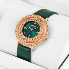 2022新款抖音女士皮带腕表 精美小字面大表盘满钻手表外贸手表
