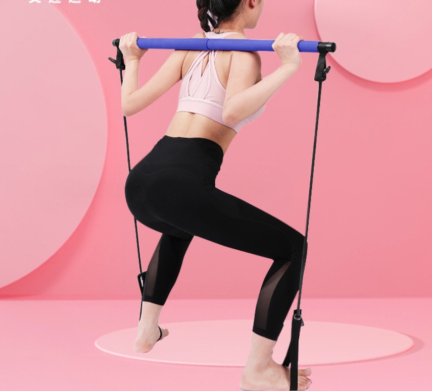 健身棒瑜伽器材家用多功能拉力绳弹力绳拉伸带背部训练器详情图3