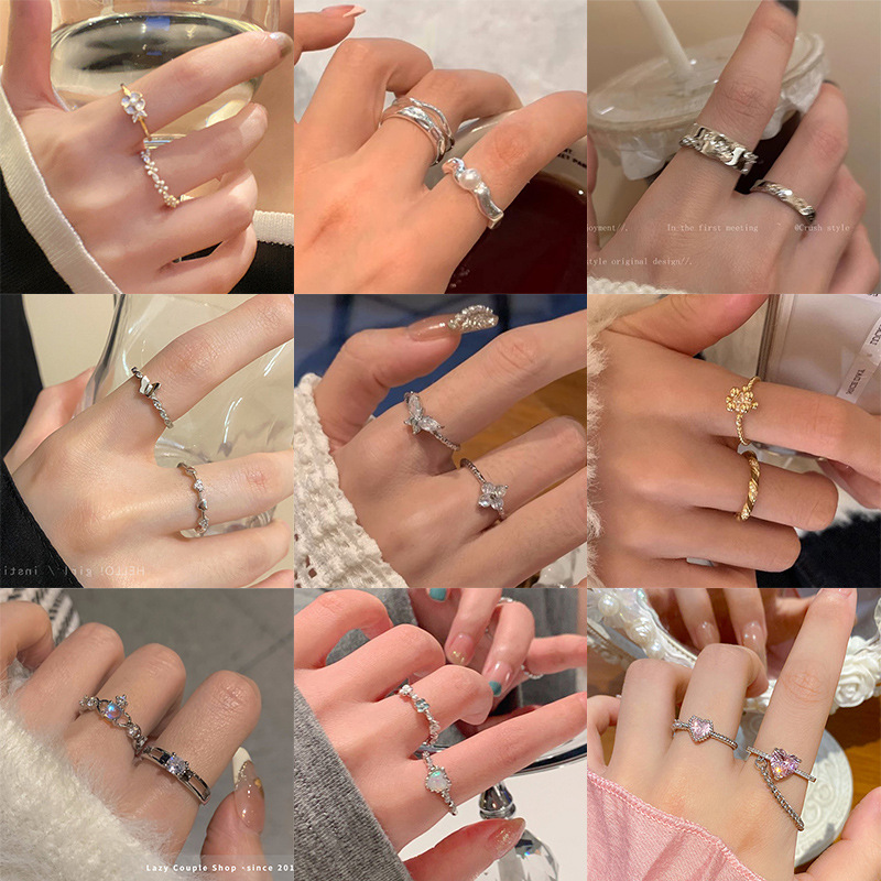 复古小众设计高级感开口戒指女ins潮冷淡风指环气质简约尾戒批发