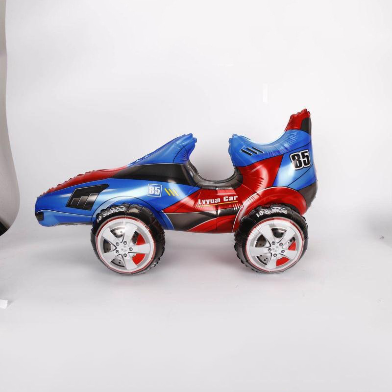 Cross-border mini cars, police cars, balloons, cartoon car shapes, balloons, children's birthday car party decorations details Picture