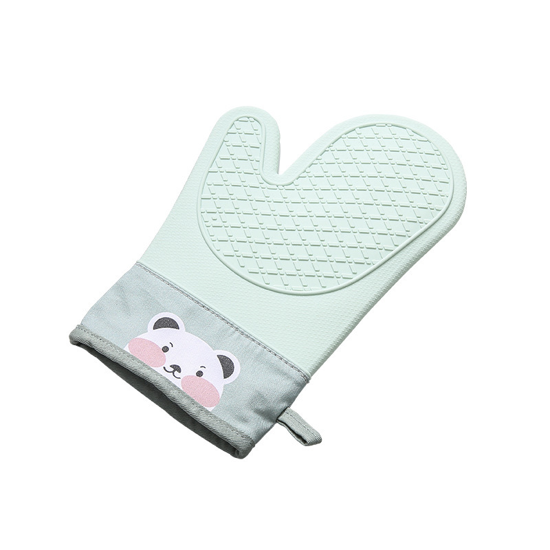 【LOVELY HOME】【 Hold Jia 】 Heat proof glove Heat insulation thickened silicone kitchen oven baking high temperature, non-slip and heat microwave oven baking Item Picture