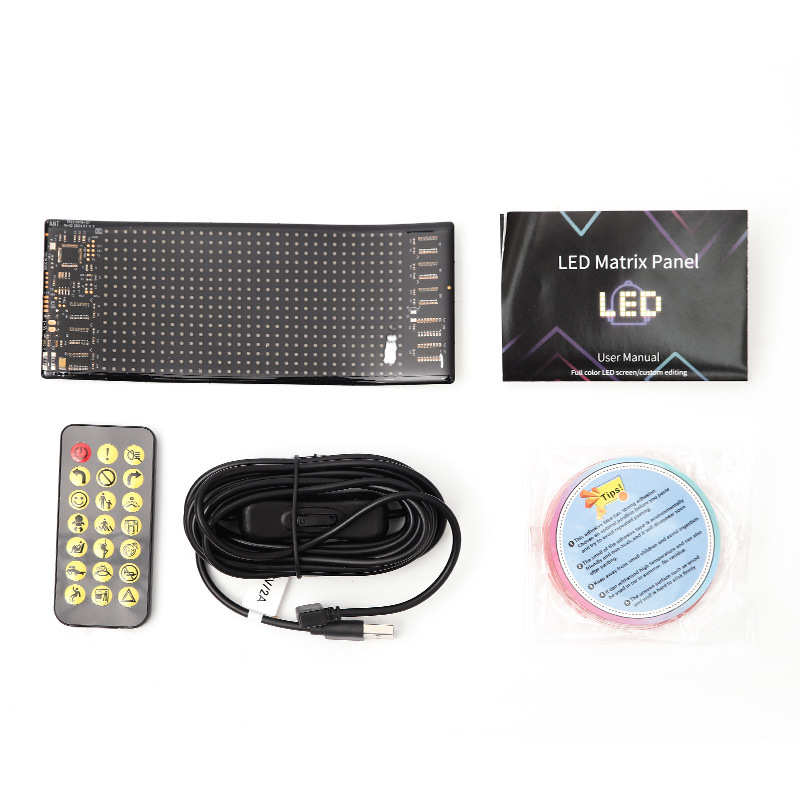 LED sticker screen, led flexible display screen, APP Bluetooth car soft screen, LED full-color car intelligent flexible screen details Picture