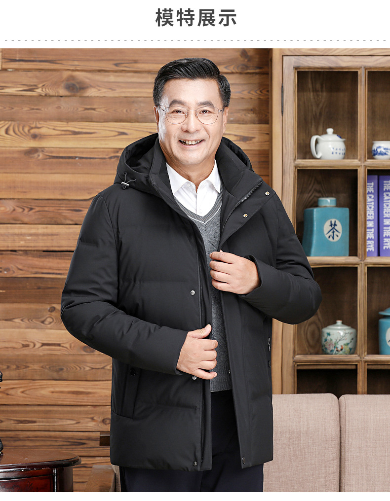 中老年羽绒服男中长款爸爸装加厚冬款父亲爷爷装大码短款保暖外套详情11