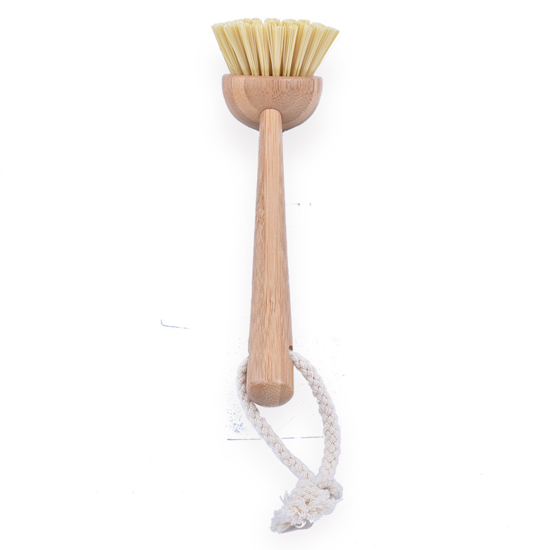 【 Spot Price 】 Pot Brush Long Handle Bamboo Sisal Fiber Wash Pot Brush Hands Do Not Stick To Water Clean Pot And Dish Brush Application Scenario