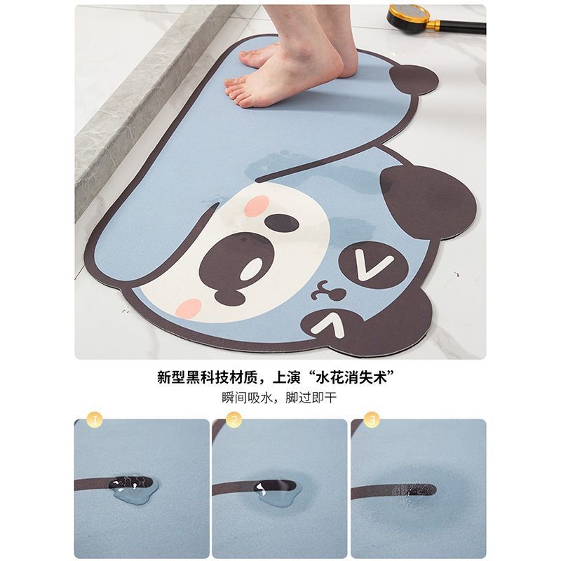 Thickened Soft Diatom Mud Bath Absorbent Mat Toilet Non-Slip Mat Household Door Mat Kitchen Dirty Foot Mat Application Scenario