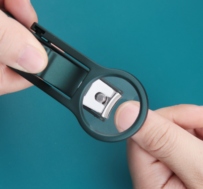 Multi-functional creative magnifying glass anti-splash nail clippers for the elderly details Picture