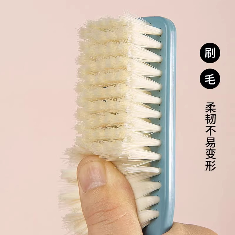 Soft bristles of shoe brushes do not damage shoes. Home cleaning, multi-functional nano shoe washing, long-handled clothes brush, plastic shoe brush, laundry Specification image