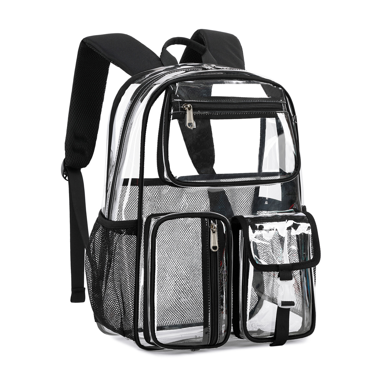 Transparent jelly bag for male high school students, TPU schoolbag, 2024 new model, large-capacity waterproof backpack, cross-border Item Picture