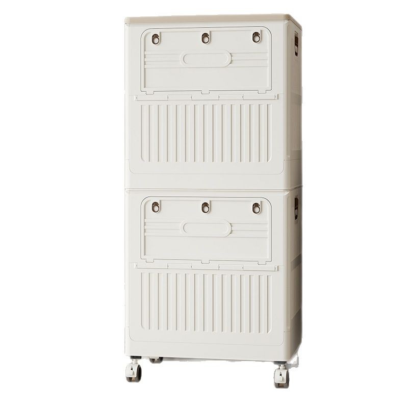 Large-capacity household flip-top storage cabinet for clothes, large foldable basket, dust-proof and storage cabinet for clothes Item Picture
