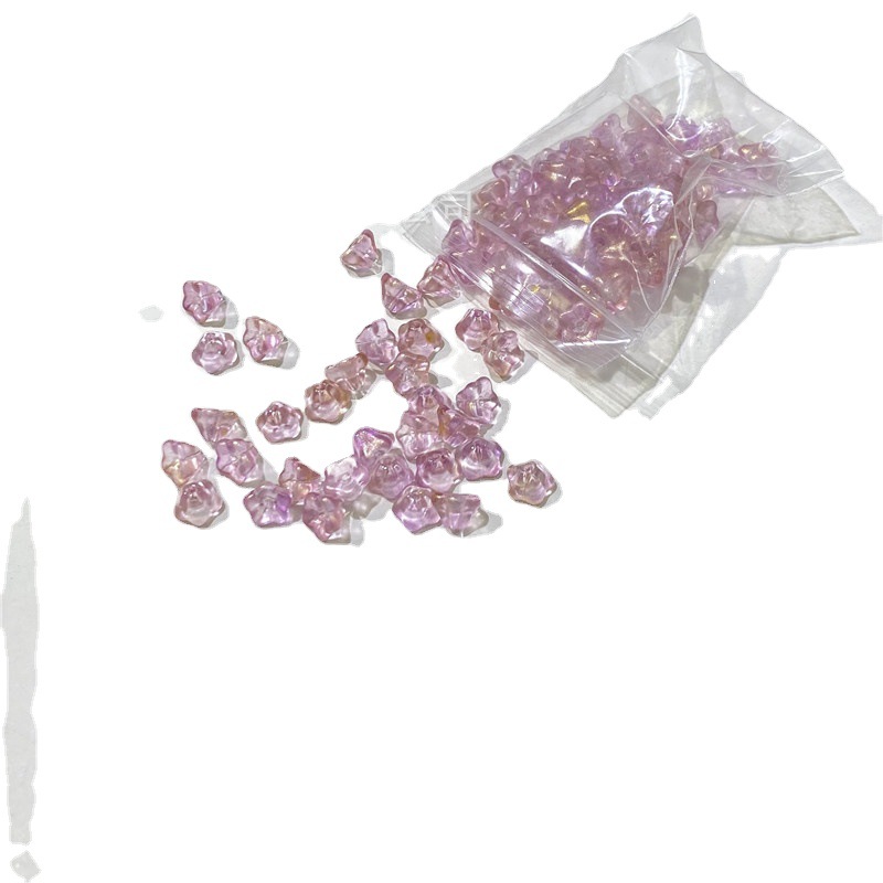 Quality Czech glass 6*8mm wax apple small morning glory diy accessory, flower center small flower, ancient-style material pack Application Scenario