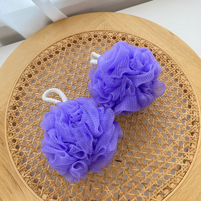 【LOVELY HOME】【 Chi Jia 】 Original manufacturer 50g Large purple Bubble Bath Flower Ball Bath Ball Soft and non-dispersing super large wholesale Specification image