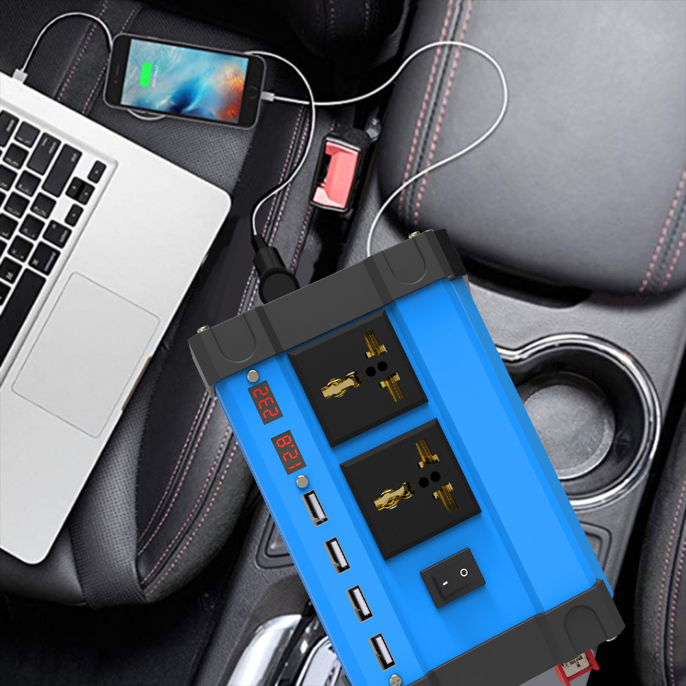 Inverter 300W cross-border converter 12V to 220V110V smart LCD dual display 4USB4.2A fast charging pic 17