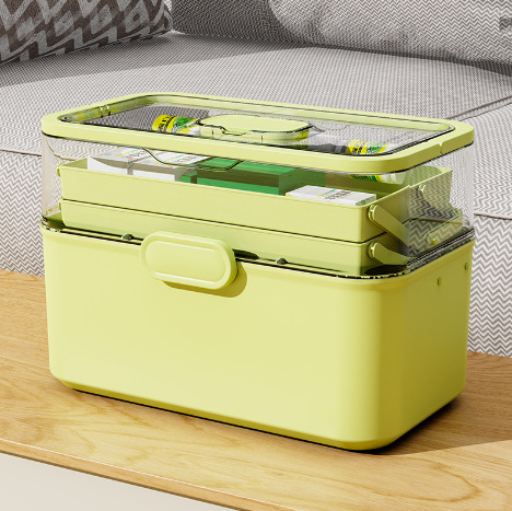 Medicine Box Family Medicine Box Household Large Capacity Children's Medicine Multi-Layer Medical Storage Box First Aid Kit Small Medicine Box Application Scenario