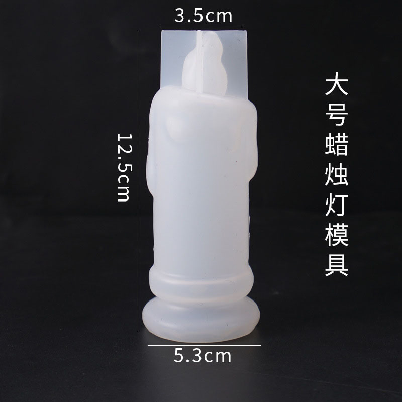 diy crystal resin candle lamp, candlestick mold, night light, table top ornament, decorative silicone mold details Picture