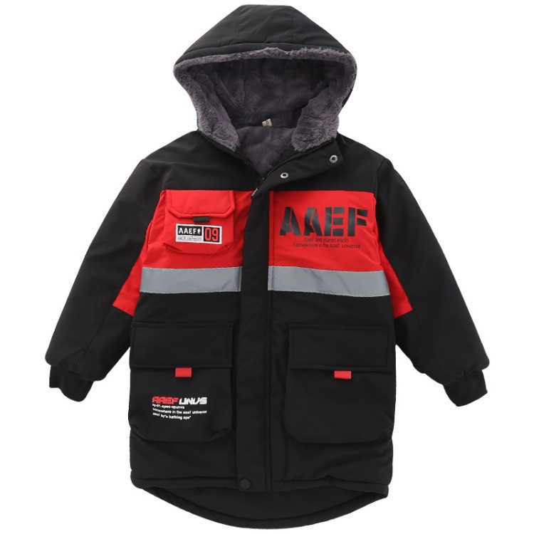 Children's Clothing For Boys With Fleece Coat Autumn And Winter Clothing 2023 New Thickened Cotton-Padded Clothing For Children To Overcome Warm Cotton-Padded Clothing Item Picture