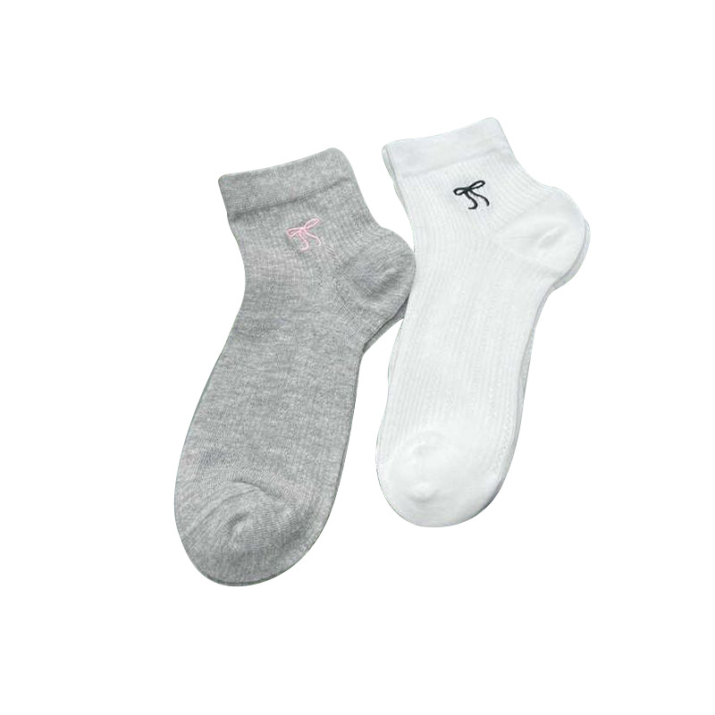 Sock stall, one-piece delivery service for girls. Summer thin, hollowed-out mesh, bow embroidery short socks, cute Japanese style, versatile. Spring and summer student socks, one-piece delivery service Item Picture