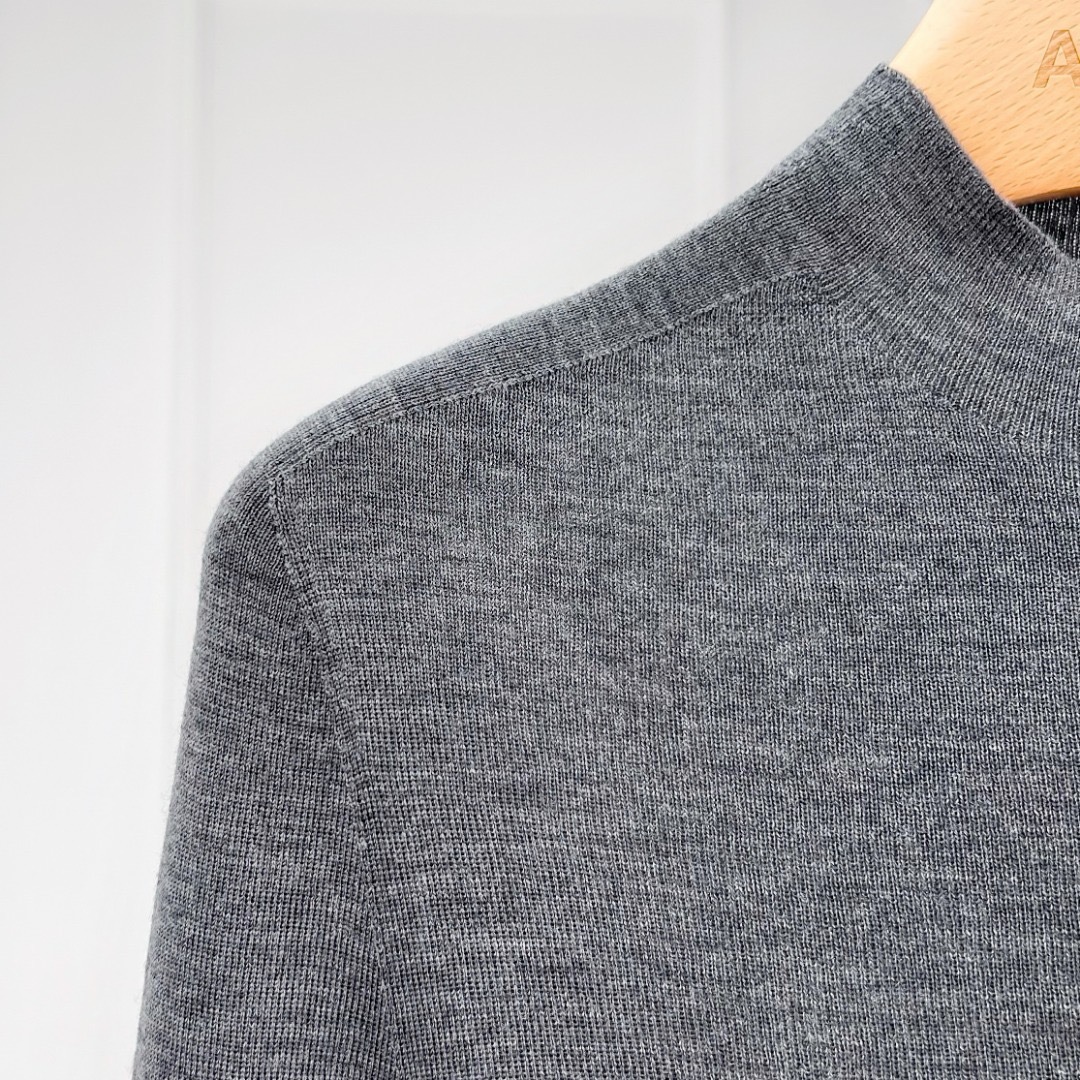 18-stitch Island Essence seamless one-piece ready-to-wear, 2-strand 60-count wool autumn and winter seamless semi-high neck knitted long-sleeved KW903 pic 51