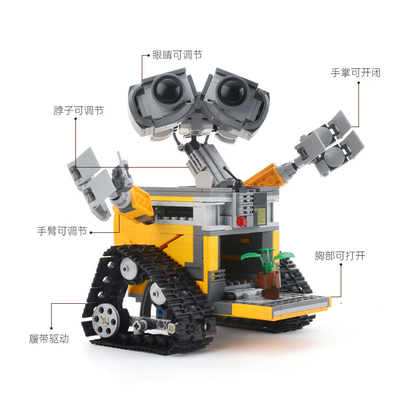 New Rose Wall-e robot building block puzzle assembly small particle building block model for children and boys toy distribution Application Scenario