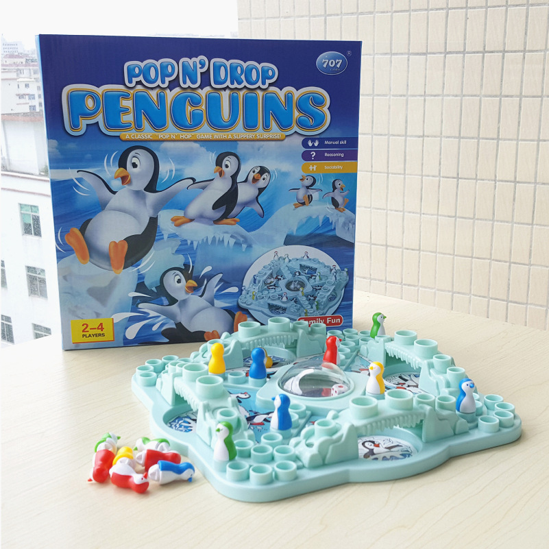 Penguin Flying Chess Parent-child Interactive board Game, educational toys, children's game chess, Checkers, Flying chess, kindergarten Application Scenario