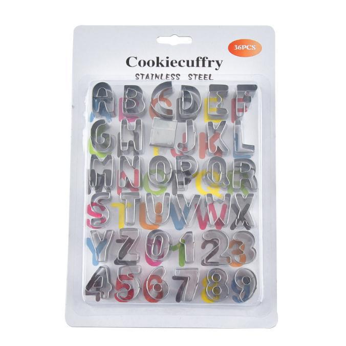 Creative alphanumeric cookie molds for cookies details Picture