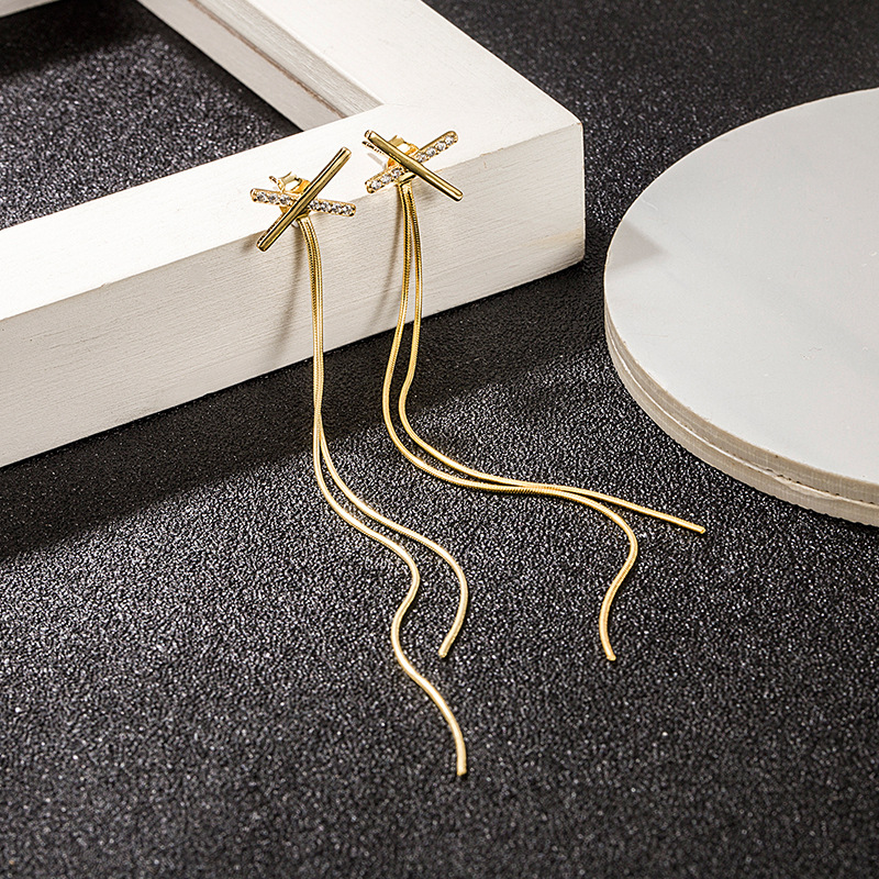 饰品女长款气质/耳环女长款气质/猫眼石/耳钉女长款气质/饰品产品图