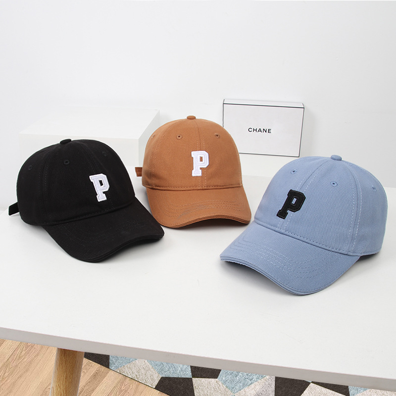 P standard thin boys' baseball cap tide spring girls' duck cap summer children's sunscreen hat baby shade hat