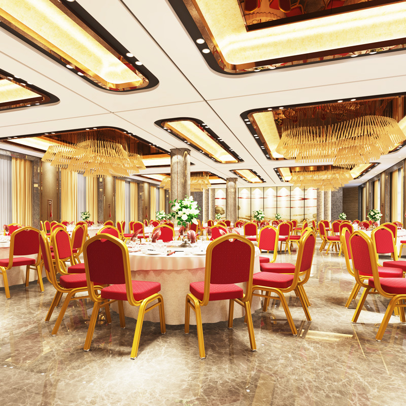 Wholesale hotel banquet chairs, crown conference VIP chairs, aluminum alloy hotel chairs, hotel dining table chairs, general chairs details Picture