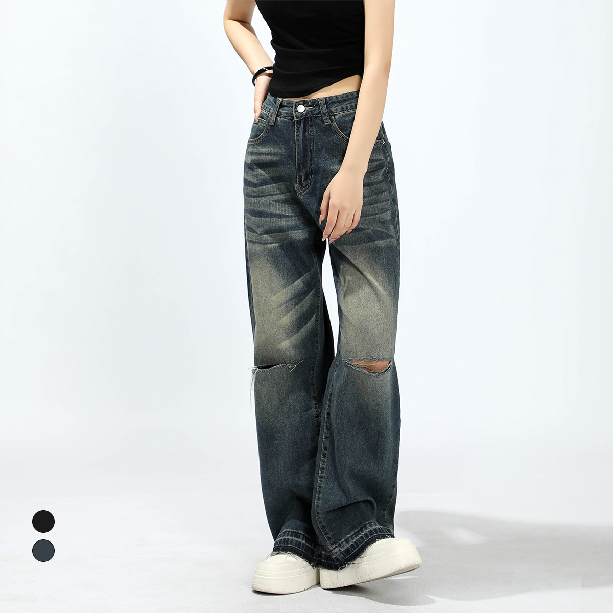 牛仔裤男士宽松休闲/牛仔裤男士直筒休闲/牛仔裤/牛仔裤男士修身韩版/男装细节图