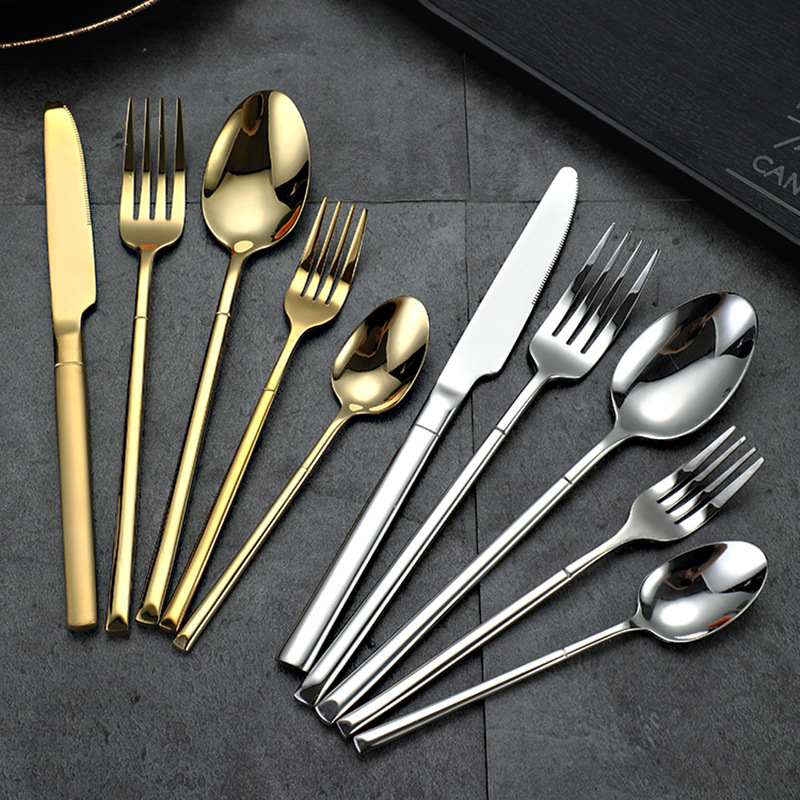 岛奇304不锈钢刀叉勺酒店餐厅商用西餐刀叉加厚骑士西餐具批发