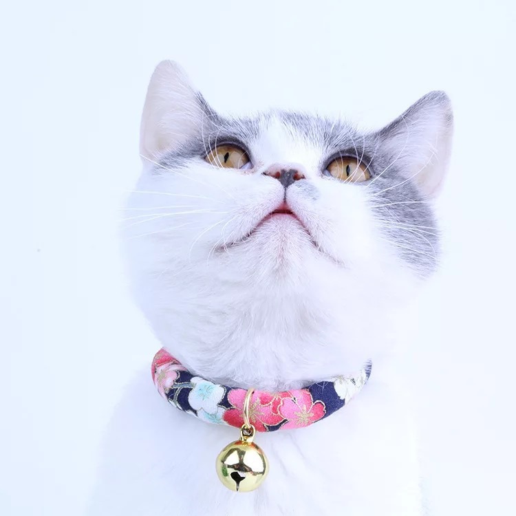 新款和风猫咪铃铛项圈 多款猫咪狗狗脖圈可调节 宠物饰品