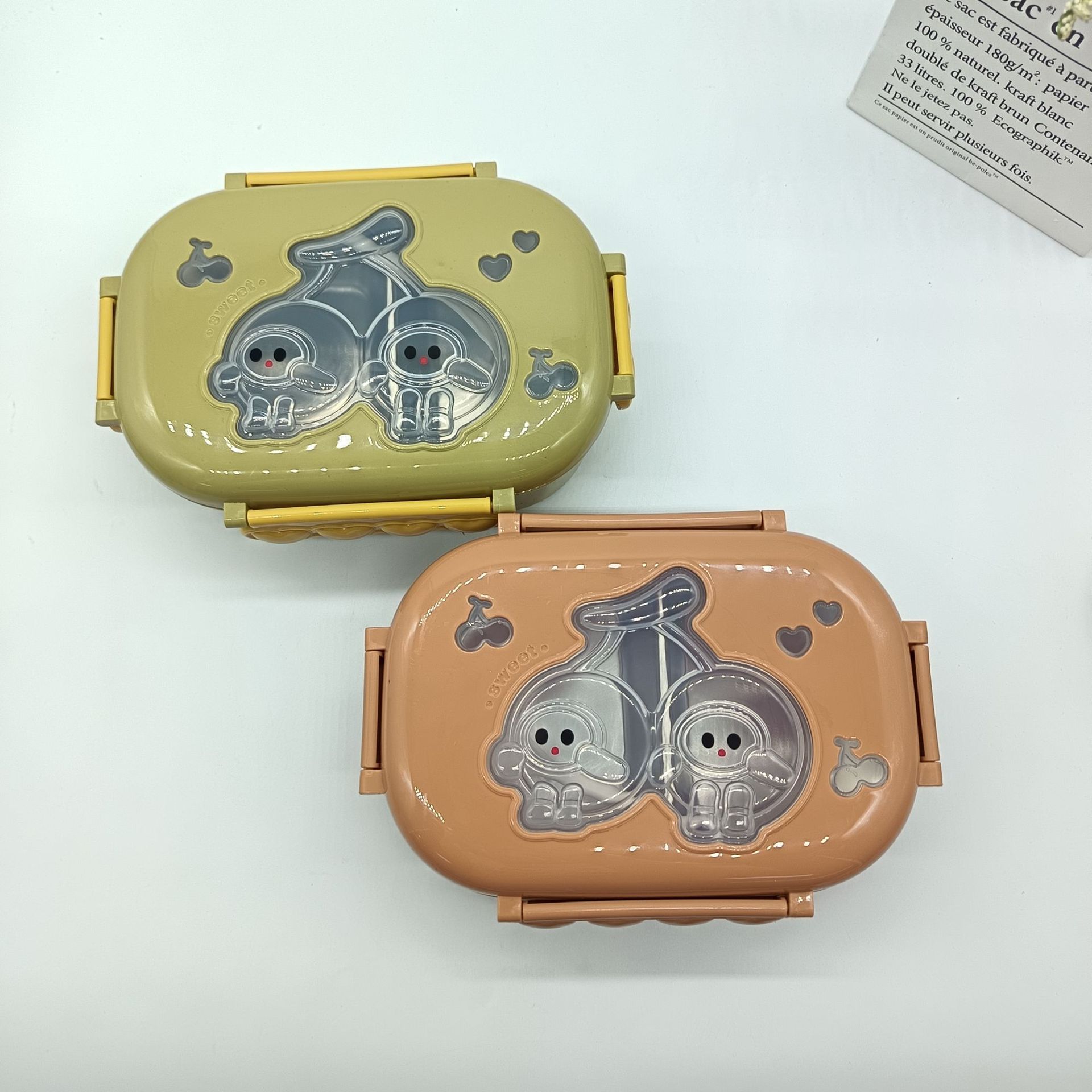 201304 stainless steel food lunch box, student large-capacity separated bento box, office worker lunch box, insulated lunch box full figure