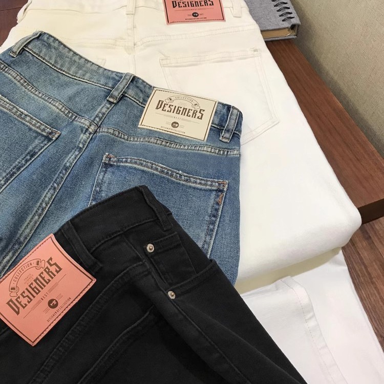 2024 Early Spring New ~ High Waist Loose Straight Tube Skinny Jeans Women Specification drawing