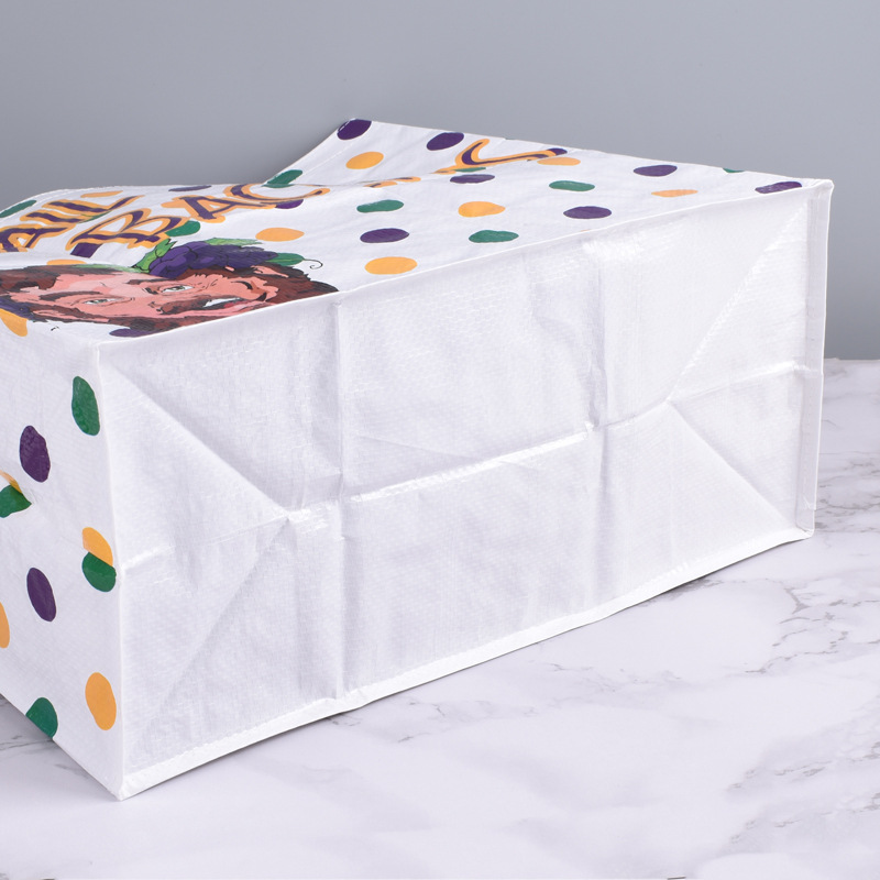 Hand-held jacquard PP plastic woven bags, laminated bags, boat-shaped IKEA nylon transparent snake skin bags, woven bags are made Specification image