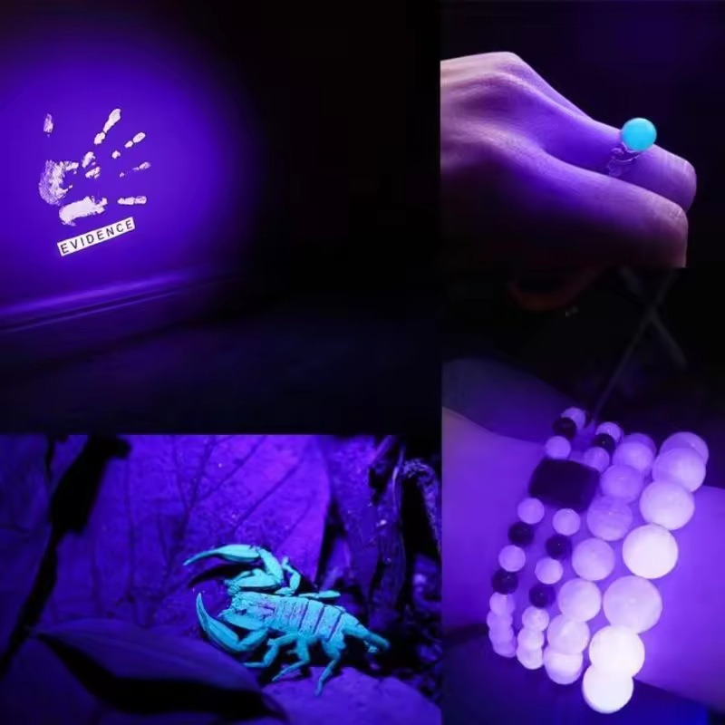 365nm12LEDUV curing lamp flashlight, pet urine test nail lamp, 395nm UV lamp Application Scenario