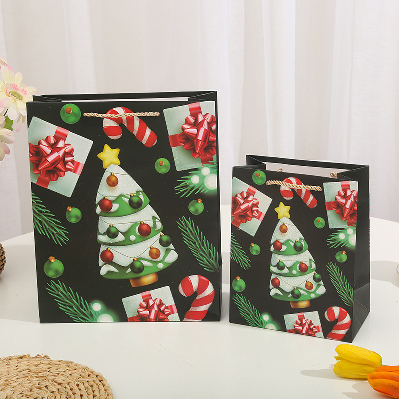 Christmas Bell Q Edition Premium Gift Bag Tote Bag Hot Gold Dust Paper Bag Birthday Gift With South America details Picture