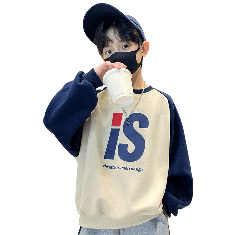 Spring and Autumn wholesale of children's hoodies 2023 new boys' clothes, spring sports long-sleeved tops, boys' trendy brand children's clothing Item Picture