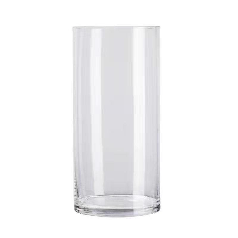 直筒现代简约透明玻璃高级感花瓶家用水培高颜值装饰摆件ins风详情图5