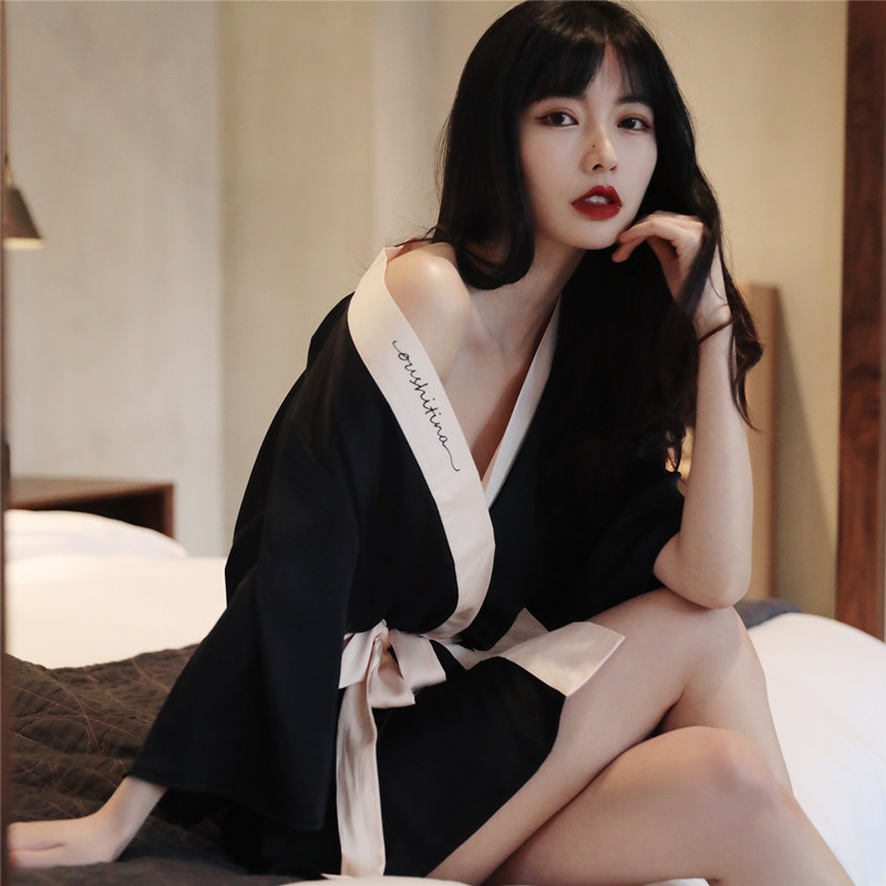 睡衣/睡衣夏季/睡衣女长袖韩版/家居服/带胸垫睡衣产品图