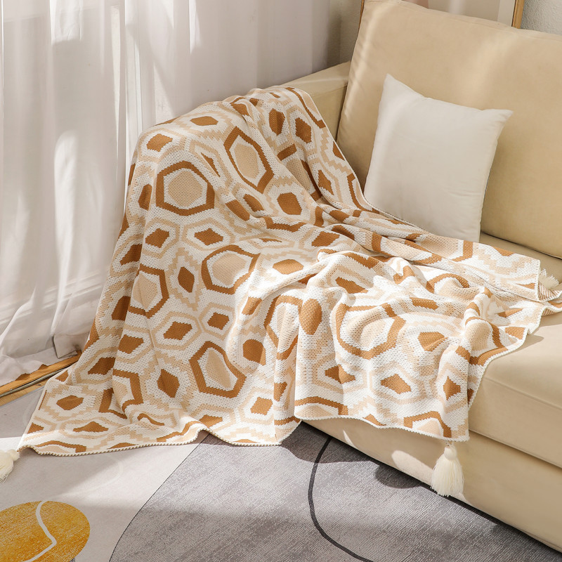 波西米亚毛毯沙发盖毯空调毯针织午睡a类毯子床尾毯blanket搭毯
