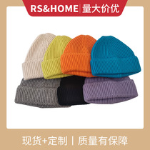 ins wind fashion winter warm outdoor riding knitted cap pure color light version of woolen hat producer direct supply